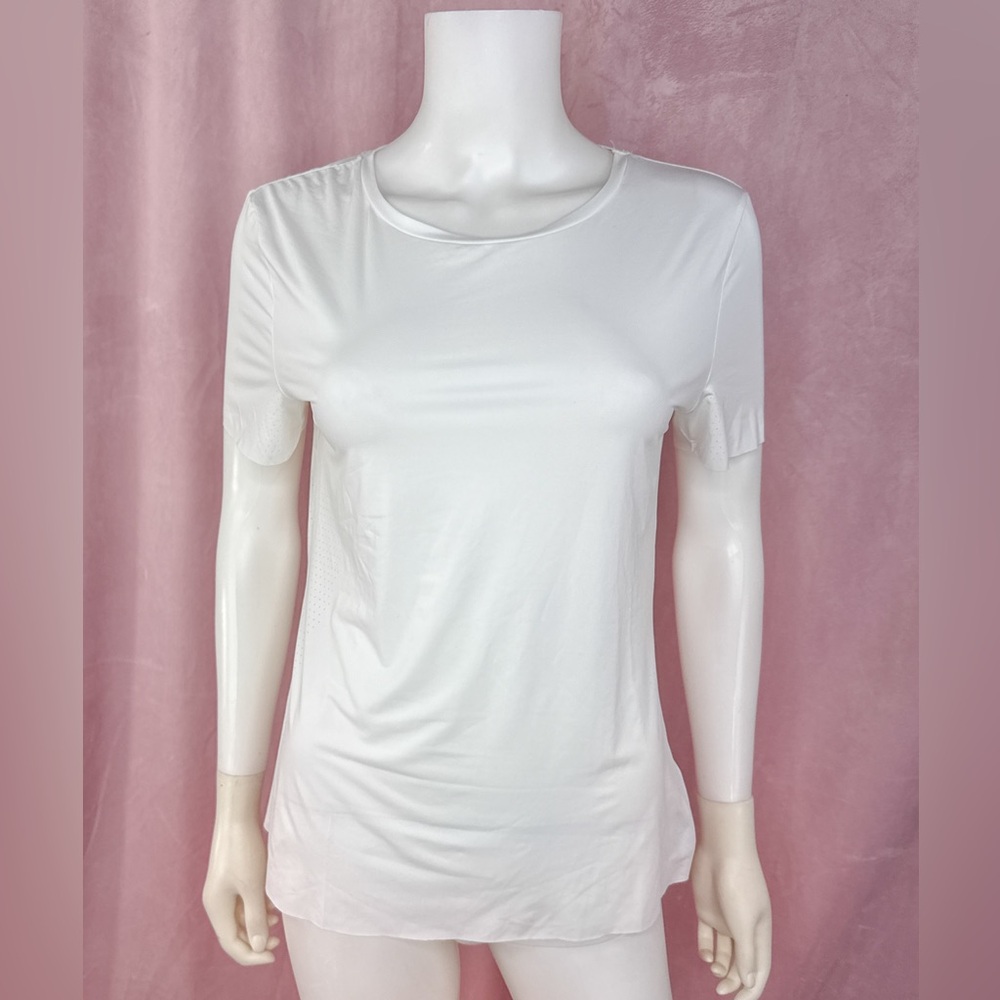 NWT Oysho Womens Basic Short Sleeve Soft Touch White T-Shirt Tee Small